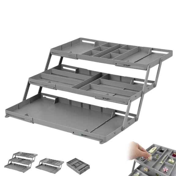 Multi-Level Smart Drawer Organizer,Drawer classification storage box, Multi-Level Jewelry And Cosmetics Storage For Makeup, Office, Kitchen, Jewelry Accessories, Tools, Sundries