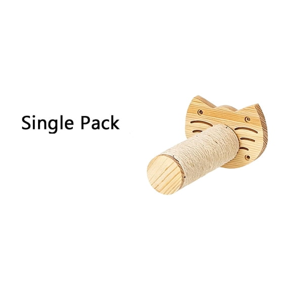 Multi-Level Wall Mounted Cat Perch with Scratching Post,Solid Wood Cat Tree Climbing Frame and Activity Center for Indoor Cats,Canvas Cat Hammock Lounge Bed and Sisal Rope Scratcher