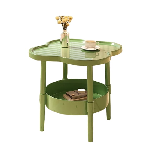 Multi Levels Bedroom Storage Shelf Lightweight Plastic Construction Simple Styles Cream Decors Space Saver Rounded Corners