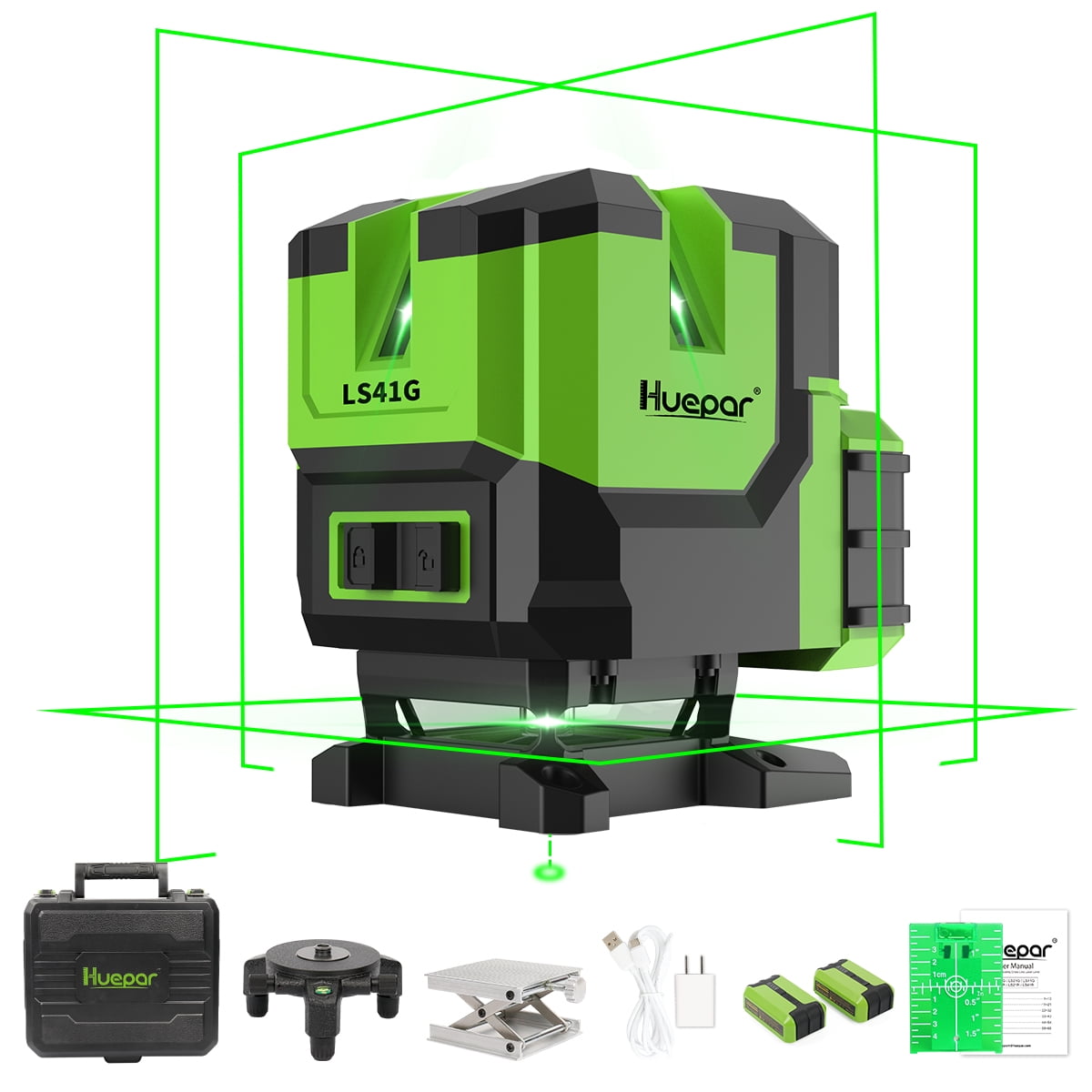 Multi-Line Laser Level, 200Ft Green Beam Self-leveling Laser