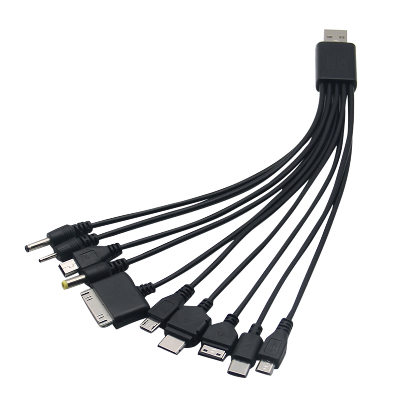 Multi Line Pin Charger 10 in 1 USB Cable Phone Mobiles Adapter Lead ...