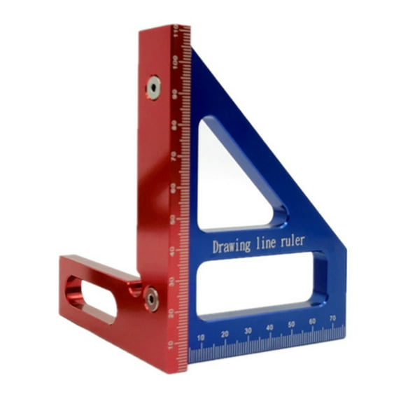 Multi Measuring Ruler Triangular Ruler Scriber Square Protractor Aluminum Alloy Miter Triangular Ruler Measuri