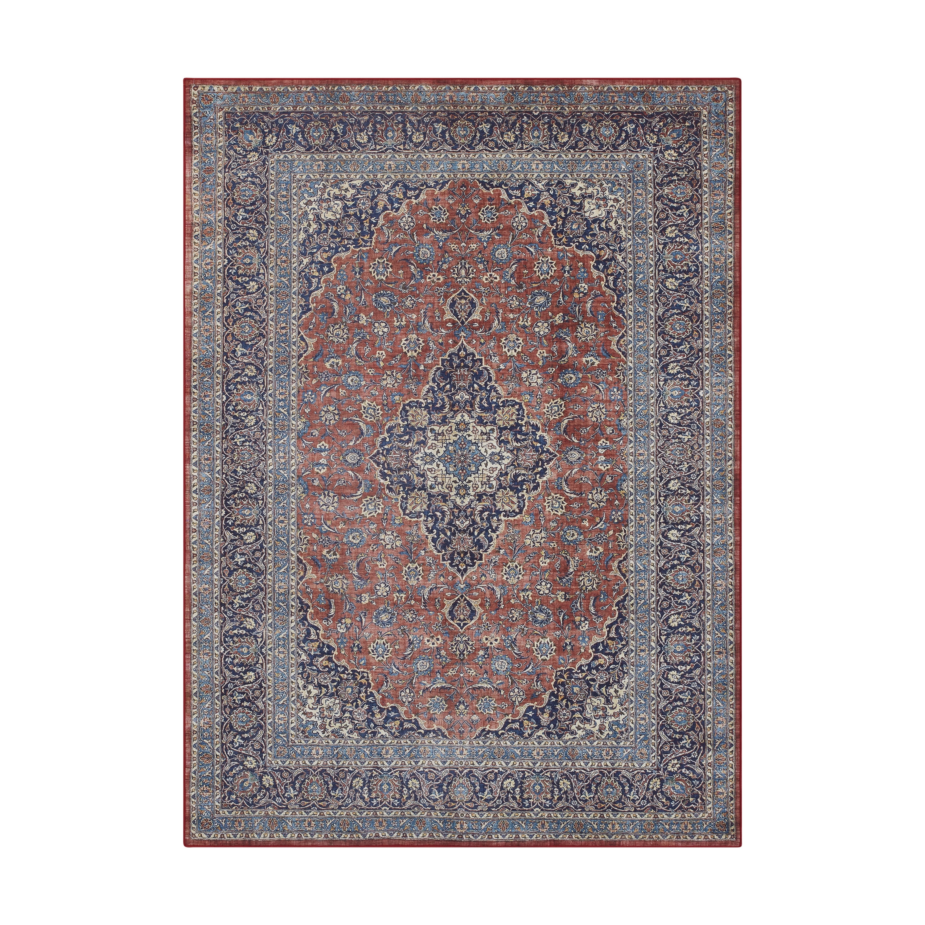 Multi Medallion Washable Skid-Resistant Area Rug, 2' 7.5" x 4' 2"