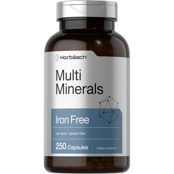 Multi Minerals Supplement | 250 Capsules for Men and Women | by Horbaach