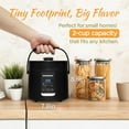 thumbnail image 1 of Multi Mini Rice Cooker 2-cups Uncooked (1.2L), Portable Small Japanese Travel Rice Cooker with Non-Stick Inner Pot, Slow Cooker, Easy Presets,24 Hours Timer Delay & Keep Warm Function, Black, 1 of 6