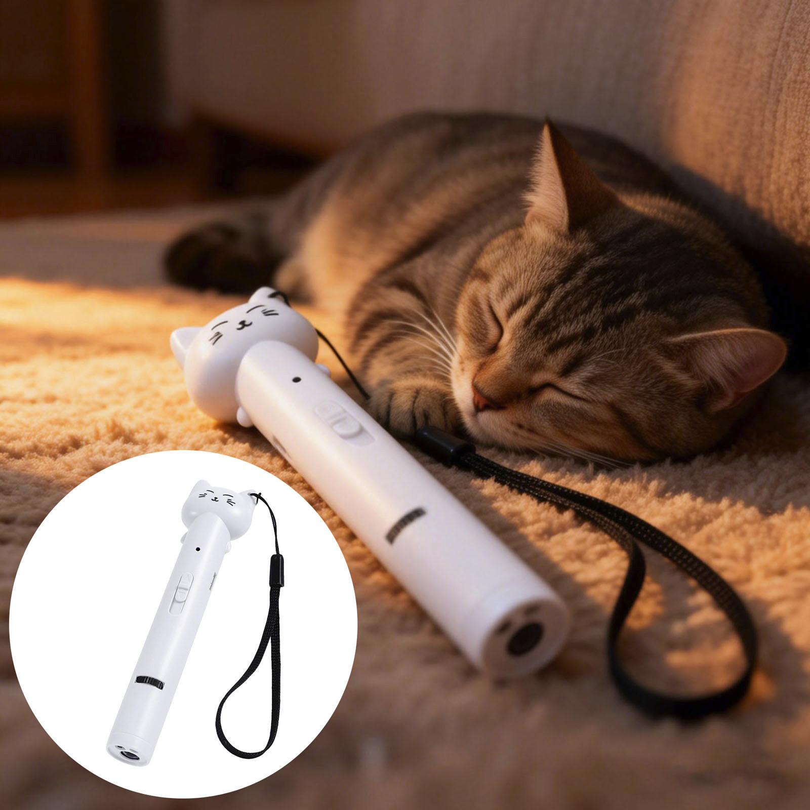 Multi-Mode Cat Head Shaped Interactive Projection Toy With Type-C ...