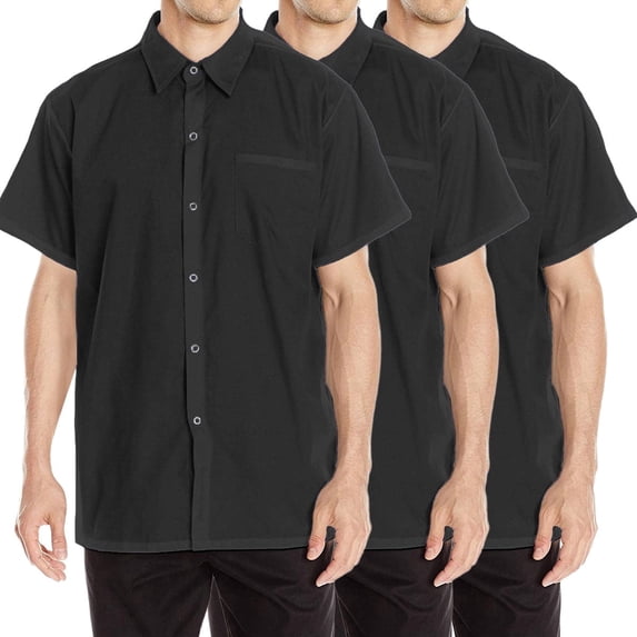 Multi-Pack Chef Code Men's Kitchen Basic Cook Shirt