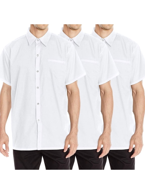 Multi-Pack Chef Code Men's Kitchen Basic Cook Shirt