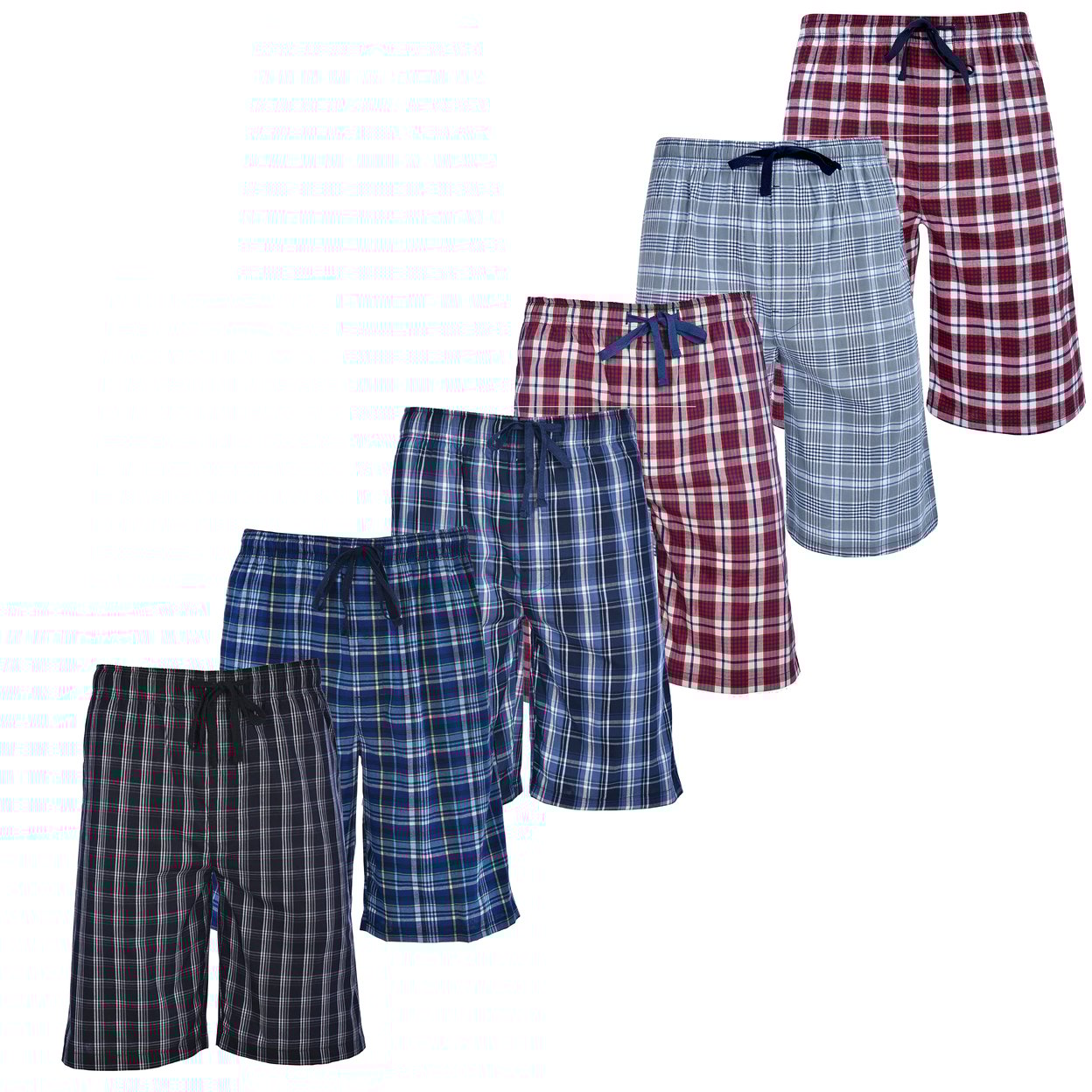 MultiPack Mens Ultra Soft Plaid Lounge Pajama Sleep Wear Shorts
