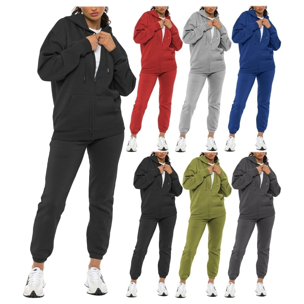 MultiPack Women's Athletic Winter Warm Fleece Lined Full Zip Up