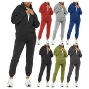 BARGAINHUNTERS Multi-Pack: Women's Athletic Winter Warm Fleece Lined Full Zip Up Jogger Sweatsuit Plus Size Available