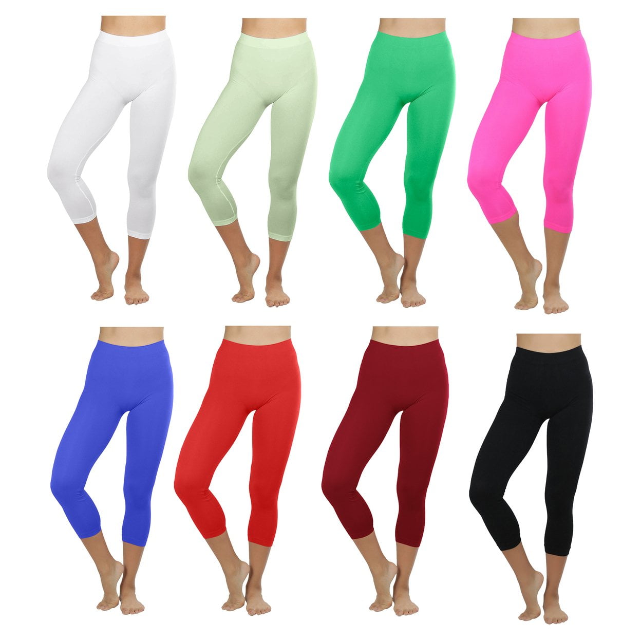 Multi-Pack: Women's Ultra-Soft High Waisted Smooth Stretch Active Yoga ...