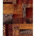 thumbnail image 1 of Multi Panel Abstract Safari Animal Zebra Cheetah Tiger Patterns Texture Painting Tan & Red Canvas Art by Pied Piper Creative, 1 of 3