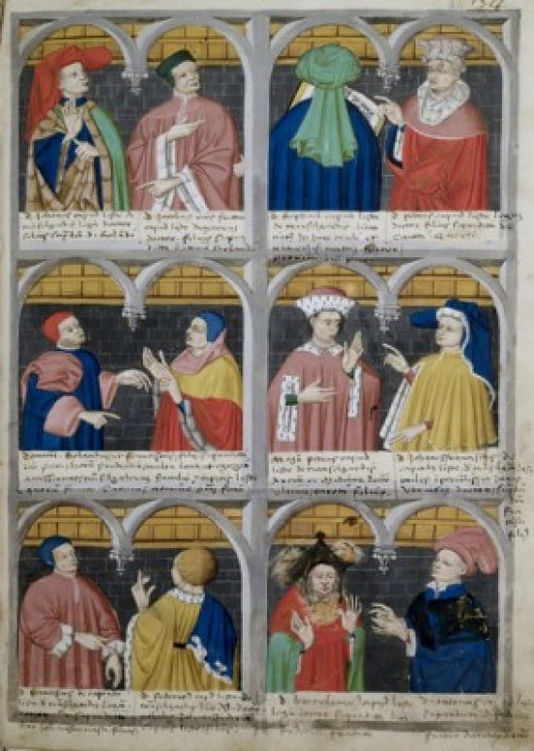 Multi-Panelled Narration Capodilista Codex Artist Unknown Illuminated manuscript Biblioteca Civica Padua Italy Canvas Art - (18 x 24)