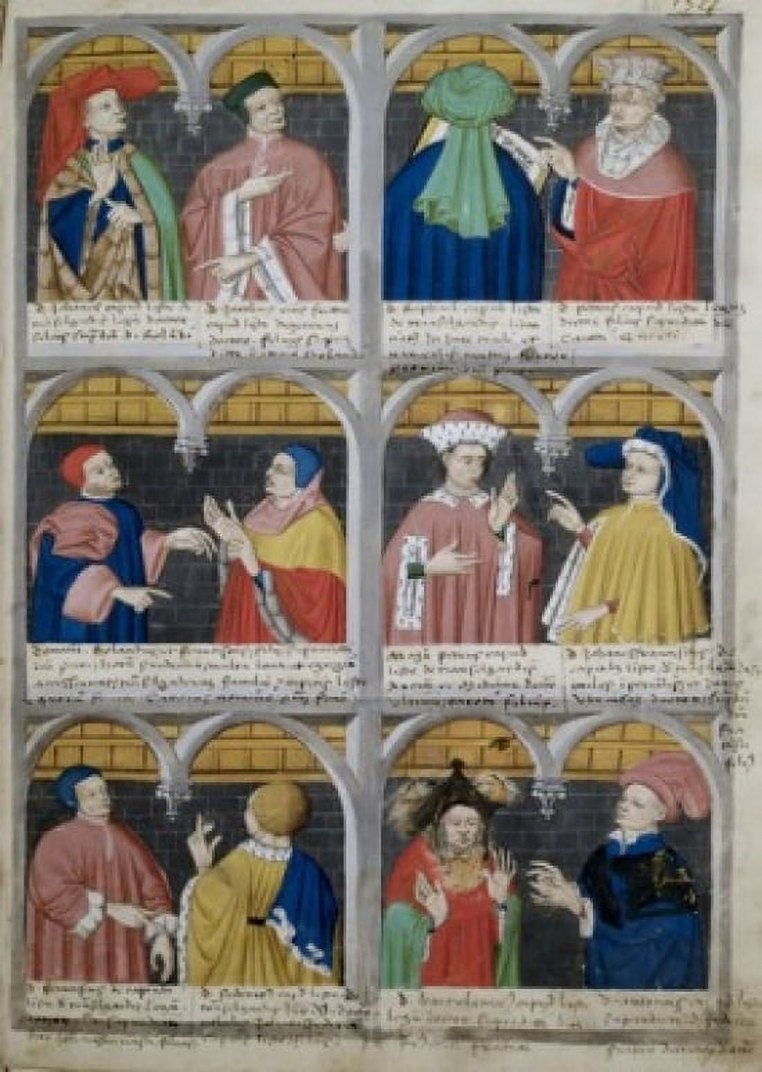 Multi-Panelled Narration Capodilista Codex Artist Unknown Illuminated manuscript Biblioteca Civica Padua Italy Canvas Art - (24 x 36)