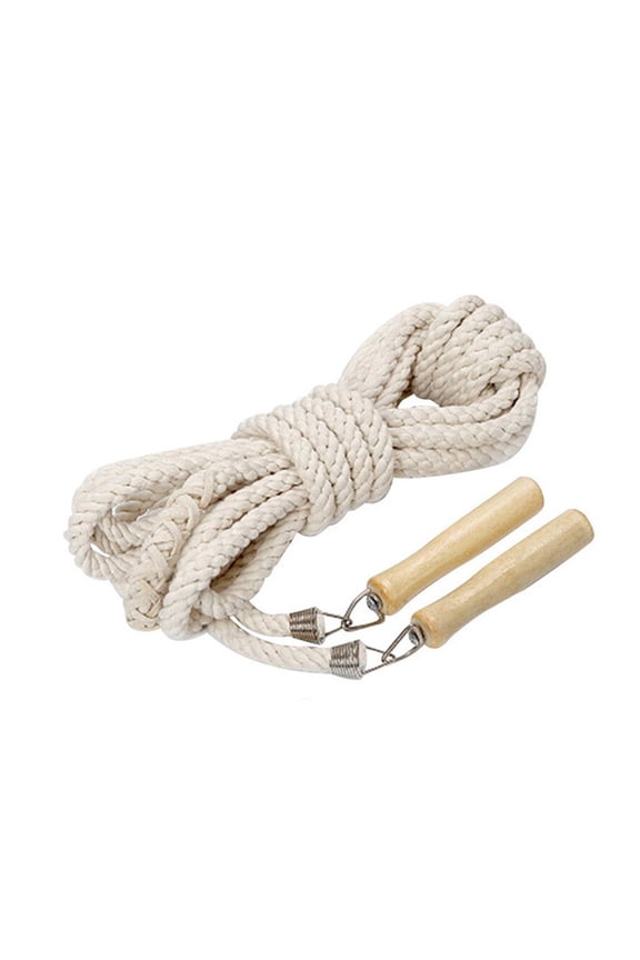Multi-Person Jump Rope Multi-Person Linen Jump Rope, 3 Meter Long with Thick Wooden Handles for Group Games, Adult and Team Fitness, Outdoor Sports Activity for Collective Exercise and Cooperation