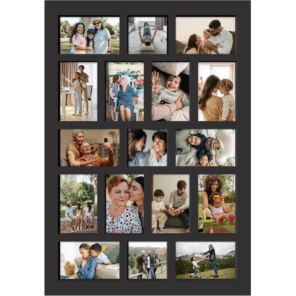 Multi-Photo Collage Frame Wall Hanging with 24 Slots for 4x6 Pictures