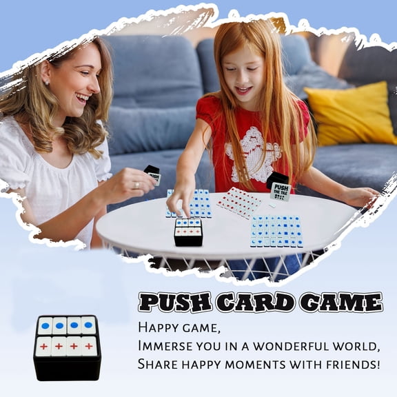 Multi-Player Interactive Board Puzzle Card Game Set, Fun Party Gathering Card Pushing Table Game for Family Friends Entertainment