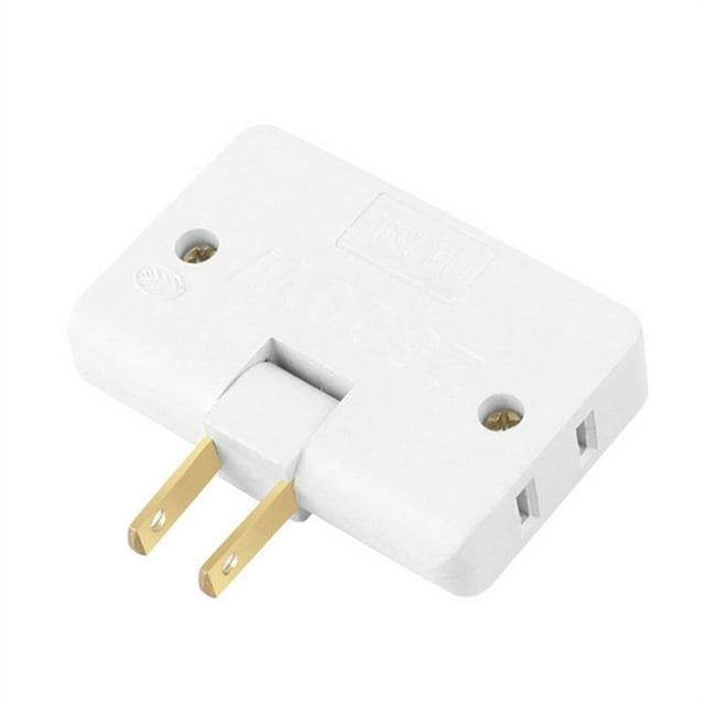 Multi Plug Outlet 180 Degree Adjustable with 3 Spaced Outlets Power Extension White