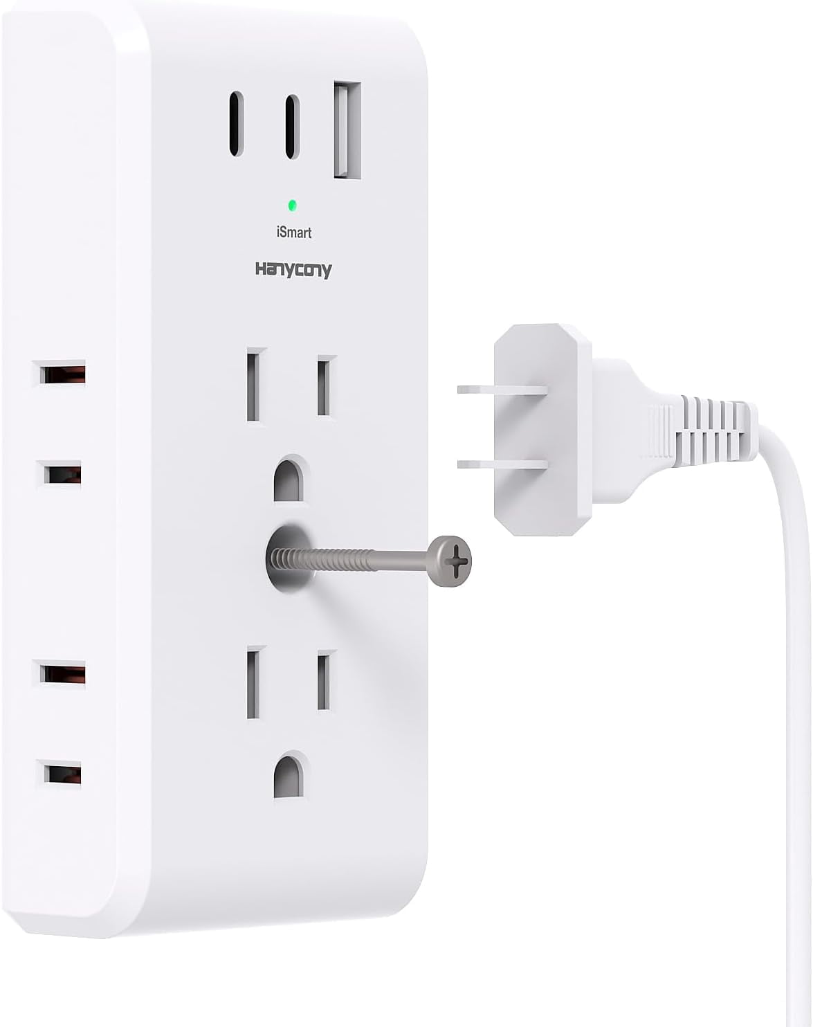 Multi Plug Outlet Extender, 6 Electrical Outlet Splitter with 3 USB ...