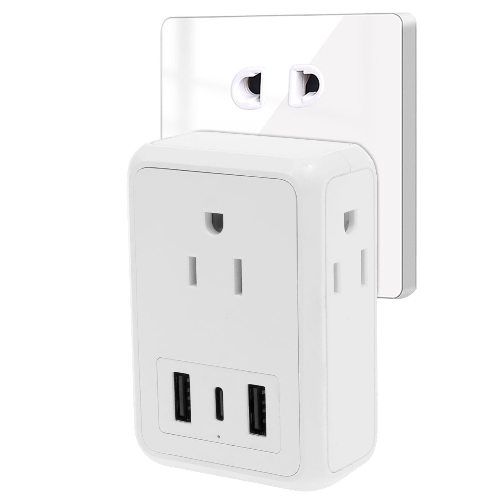 Multi Plug Outlet Extender Multiple Plug Extension Block with 4 AC ...