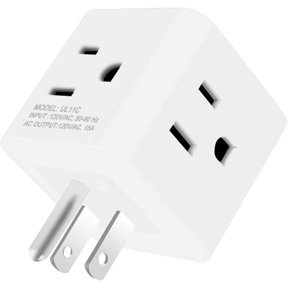 Multi Plug Outlet Splitter Small 4 Way Electrical Outlet Extender