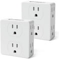 thumbnail image 1 of Multi Plug Outlet Splitter, Unidapt Multiple Outlet Extender Adapter with 6 Electrical Outlets, Side Outlet Splitter Box, Wall Tap Power Plug Expander for Home Hotel Office Dorm Essentials, 2-Pack, 1 of 5