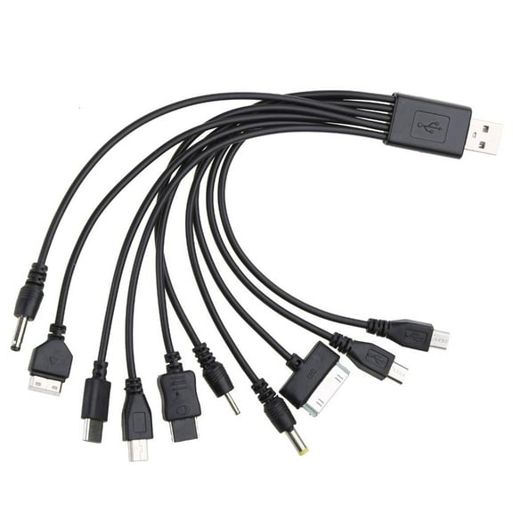 Multi Plug USB Phone Charger Cable 10 in 1 USB Cable Multi-port Universal