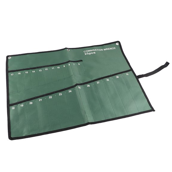 Multi Pocket Canvas Roll Up Tools Storage Bag Spanner Plier Wrench Holder Organizer(25 Pockets)