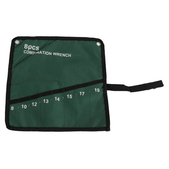 Multi Pocket Canvas Roll Up Tools Storage Bag Spanner Plier Wrench Holder Organizer (8 Pockets)