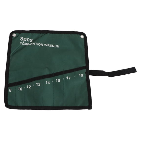 Multi Pocket Canvas Roll Up Tools Storage Bag Spanner Plier Wrench Holder Organizer (8 Pockets)