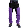 thumbnail image 1 of Multi-Pocket Cargo Pants for men with Side Pockets and Relaxed Fit, Durable Cargo Pants for Hiking Camping Fishing Outdoor Work Yard Tasks Weekend Adventures Purple S, 1 of 6