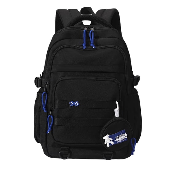 Multi-Pocket Casual Backpack, Large Capacity Travel Daypack, Fashion Utility Rucksack, Adjustable Strap Carry Backpack, Water Resistant Knapsack, Accessory Pouch Included Backpack