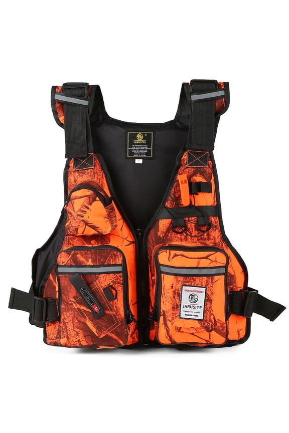 Multi-Pocket Fly Fishing Jacket Vest with Water Bottle Holder