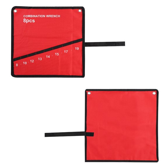Multi Pocket Roll Up Tools Storage Bag Spanner Plier Wrench Holder Canvas Organizer (8 Pockets)
