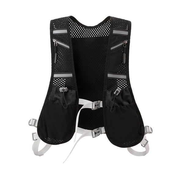 Multi-Pocket Running Vest Breathable Cycling Vest with Phone Holder Reflective Design Mesh Vest with Adjustable Straps for Running Cycling Marathons
