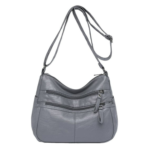 Fukaraa Messenger Bag Women PU Leather Crossbody Multi Pocket Waterproof