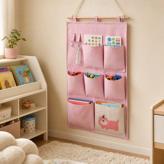 Multi-Pocket Wall Organizer, Hanging Storage Bag for Bathroom Bedroom and Travel