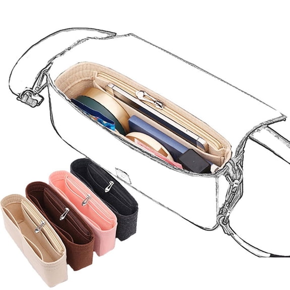Multi-Pocket Women Insert Bag Felt Fabric Purse Handbag Organizer Bag Liner Tote