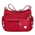 Multi Pockets Crossbody Bag for Women Waterproof Nylon Single Shoulder Bag Travel Purses and