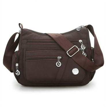 Multi Pockets Crossbody Bag for Women Waterproof Nylon Single Shoulder Bag Travel Purses and Handbags