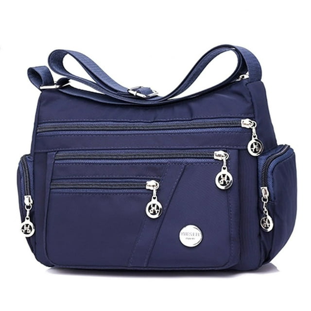 Multi Pockets Crossbody Bag for Women Waterproof Nylon Single Shoulder ...