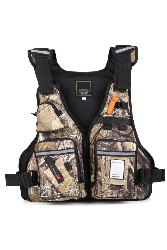 Multi-Pockets Fly   Vest with  Bottle Holder for Kayaking Sailing Boating