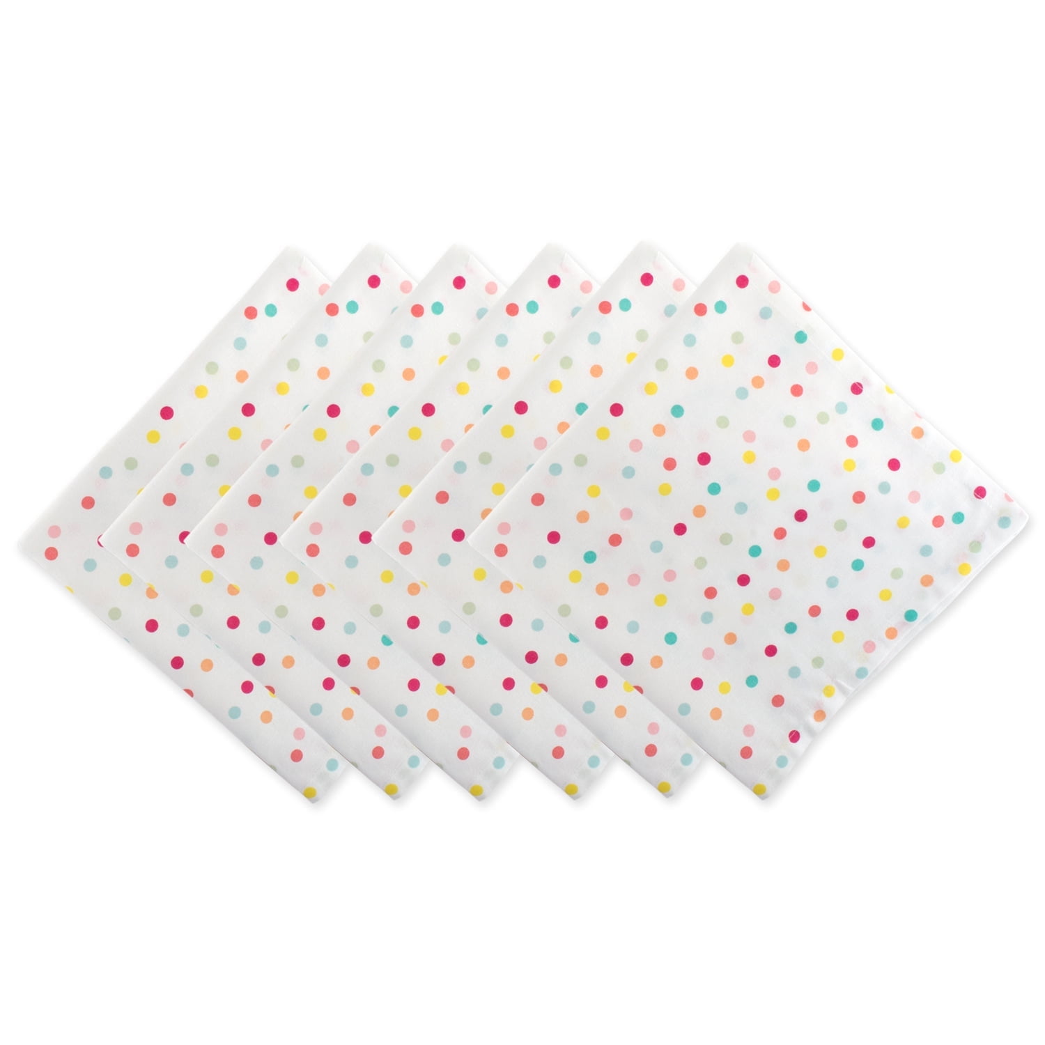 Pastel Multi Polka Dots Cotton Napkin Set of 6