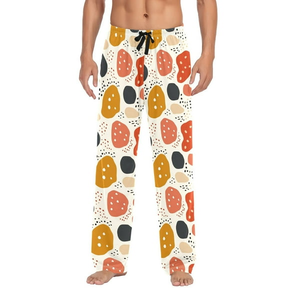Multi Polka Dots joogoo Men's Pajama Pants Cotton Long Sleepwear Lounge Pants 2XL