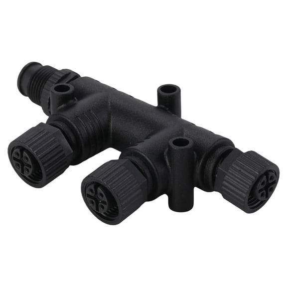 Multi Port Connector Easy Installation T Connector Replacement 4 Port Waterproof T-Connector for NMEA