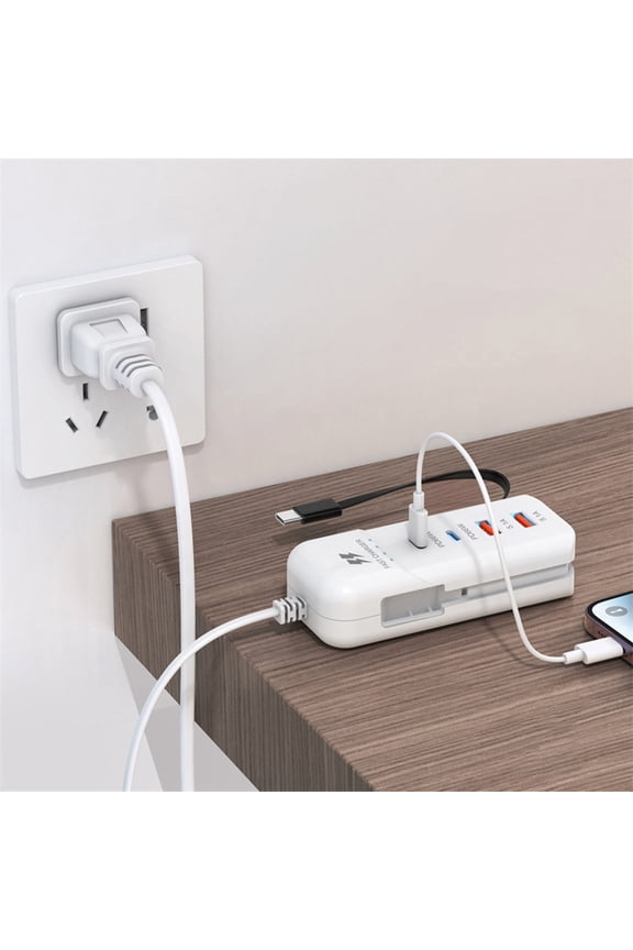 Multi Port Fast Charger 66W PD USB Charger Dual PD Ports USB C Fast Charging Adapter Smart Protection Power Station Phone Tablet Laptop Charging For Home Office Travel Multi Devices