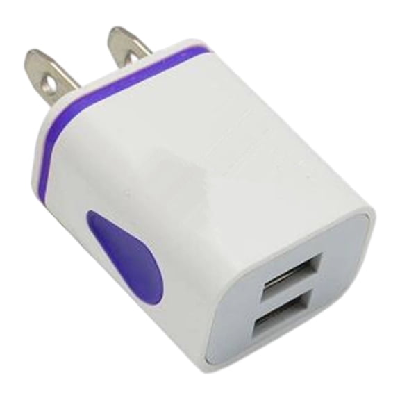 Multi-Port Usb Wall Charger, Led Glow Travel Power Adapter, Dual Socket Fast Charging Station, Compact Plug-In Unit For Multiple Portable Gadget Power Supply Travel Friendly Indoor Device,Blue,US