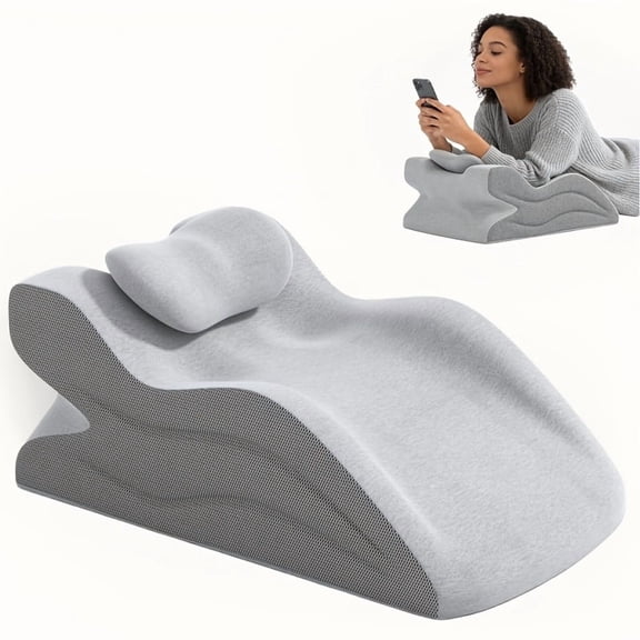 Multi Position Ergonomic Pillow - Multifunctional Backrest, Supine, Lying Pillow & Cushion, Head Neck Waist Support, Suitable for Sleep, Travel, Reading, Office & Gifts (Removable Cover)s