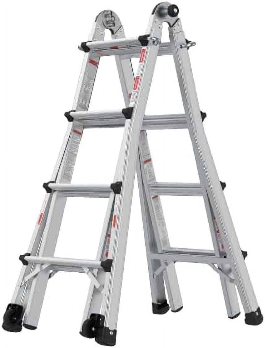Multi Position Ladder with Wheels and Hinge Lock Adjusters,17 FT Type